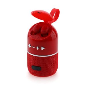 TG805 2 In 1 Portable Wireless Speaker Earbuds Portable Mini Wireless Speakers Headphones Combo For Home Party Outdoor Travel red  |   Stereo Speakers Earphones & Speakers Red