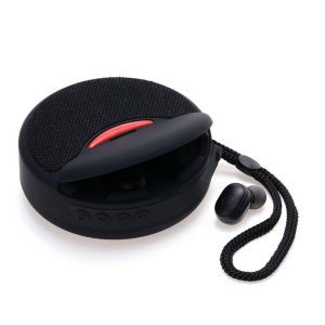 TG808 2 In 1 Portable Wireless Speaker Earbuds Combo Mini Surround Stereo Sound Radio For Home Party Outdoor Travel black  |   Stereo Speakers Earphones & Speakers Black