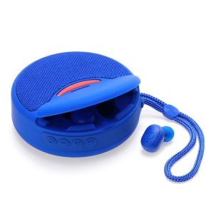 TG808 2 In 1 Portable Wireless Speaker Earbuds Combo Mini Surround Stereo Sound Radio For Home Party Outdoor Travel blue  |   Stereo Speakers Earphones & Speakers Blue