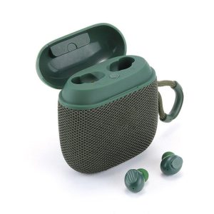 TG809 2 In 1 Portable Wireless Speaker Earbuds Combo Mini Surround Stereo Sound With Earbuds For Home Party Outdoor Travel ArmyGreen  |   Bluetooth Earphones Bluetooth Earphones ArmyGreen