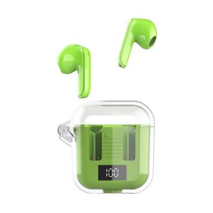 TM90 Wireless Earphones In-Ear Earbuds With Transparent Power Display Charging Case For Phone Computer Laptop green  |   Bluetooth Earphones Bluetooth Earphones Bluetooth Earphones