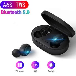 TWS Bluetooth 5.0 Earphones Charging Box Wireless Headphone Stereo Sports Earbuds Headsets With Microphone black  |   Bluetooth Earphones Bluetooth Earphones Black