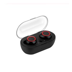 TWS Earphones Bluetooth5.0 Binaural Stereo In-ear Wireless Headset with Charging Bin Call Conversation Support Sports Headphones  red ring  |   Bluetooth Earphones Bluetooth Earphones Bluetooth Earphones