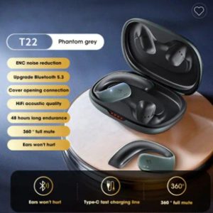 Tws Wireless Bluetooth Headphones Touch Control Ear Clip Bone Conduction Noise Reduction Headset Gray  |   Bluetooth Earphones Bluetooth Earphones Bluetooth Earphones