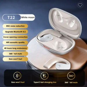 Tws Wireless Bluetooth Headphones Touch Control Ear Clip Bone Conduction Noise Reduction Headset White  |   Bluetooth Earphones Bluetooth Earphones Bluetooth Earphones