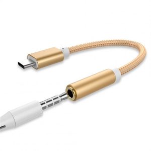 Type C To 3.5mm Jack Earphone Audio Adapter Aux Cable Usb C Male To 3.5 Female Audio Aux Converter Charger Cable gold  |   Earphones Accessories Earphones & Speakers Earphones Accessories