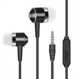 Universal 3.5mm Plug Wired In-ear Earbuds Portable Wire Control Mobile Phone Gaming Headset With Microphone black  |   Wired Earphones Earphones & Speakers Black