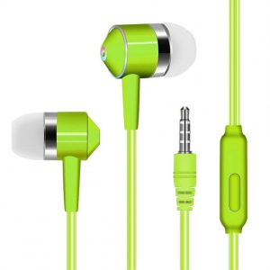 Universal 3.5mm Plug Wired In-ear Earbuds Portable Wire Control Mobile Phone Gaming Headset With Microphone green  |   Wired Earphones Earphones & Speakers Green