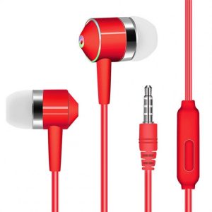 Universal 3.5mm Plug Wired In-ear Earbuds Portable Wire Control Mobile Phone Gaming Headset With Microphone red  |   Wired Earphones Earphones & Speakers Red