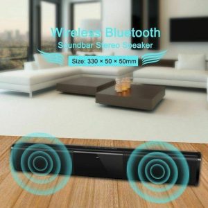 US Wireless Bluetooth Sound Bar Speaker System TV Home Theater Soundbar Subwoofer 2 Speak Driver  |   Stereo Speakers Earphones & Speakers 2 Speak Driver