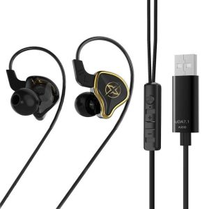 Ut-01 Gaming Headphones 7.1-channel Usb Interface Wire Controlled Bass Music Earphone With Microphone black line  |   Wired Earphones Earphones & Speakers Black line