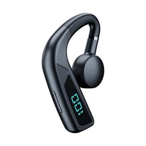 V18 Bluetooth-compatible Headset Bone Conduction Hanging Ear Type Business Sports V5.2 Wireless Headphones With Power Digital Display black  |   Sports Headphones Earphones & Speakers Black