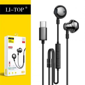 V5 In-ear Headset Android Smart Wire Control Call Earphone Heavy Bass Hifi Headphones with Microphone Black Type C  |   Wired Earphones Earphones & Speakers Black type-C interface