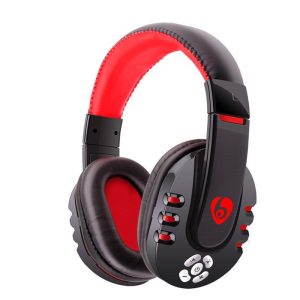 V8-1 Bluetooth-compatible  Gaming  Headset Built-in Microphone Rechargeable Lithium Battery Wireless Earphone Headphone For Phones Tablet Pc Mp3 Black red  |   Over-ear Headphones Earphones & Speakers Black red