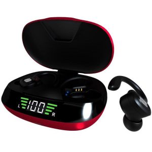 Vv2 Wireless Earbuds Bass Stereo Sound with Wireless LED Display Charging Case Earphones for Running Workout Gym Red  |   Bluetooth Earphones Bluetooth Earphones Bluetooth Earphones