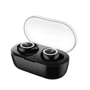 W12 Wireless Earbuds With Charging Case Headphones Noise Canceling Earphones For Sports Working Hiking Black-White Circle Color Box  |   Bluetooth Earphones Bluetooth Earphones Black-White Circle Color Box