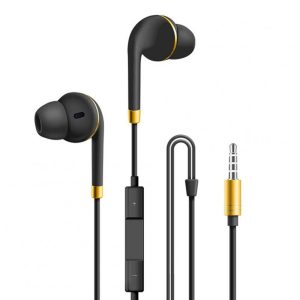 Wire-control Headphones Bass In-ear Sport Music Gaming Headset Earbuds Compatible For Iphone Oppo Xiaomi Vivo Universal black  |   Wired Earphones Earphones & Speakers Black