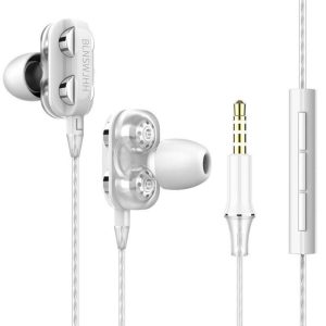 Wired Earphone HiFi Super Bass 3.5mm In-Ear Headphone Stereo Earbuds Ergonomic Sports Headsest Birthday Gift White  |   Wired Earphones Earphones & Speakers White