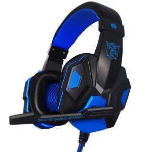 Wired Gaming Headset Headphone for PS4 Xbox One Nintend Switch iPad PC blue  |   Gaming Headsets Earphones & Speakers Blue