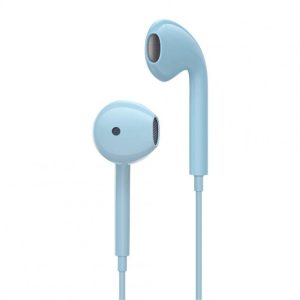 Wired Headphones With Microphone Hands-free Calls Subwoofer Music Earplugs Ergonomic Comfortable Earphones blue  |   Wired Earphones Earphones & Speakers Blue