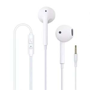 Wired Headphones With Microphone Hands-free Calls Subwoofer Music Earplugs Ergonomic Comfortable Earphones White  |   Wired Earphones Earphones & Speakers White