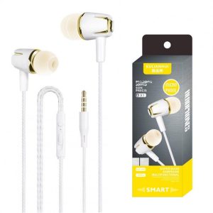 Wired Subwoofer Headphones Electroplating Bass Stereo In-ear Earbuds With Mic Hands-free Calling Phone Headset Compatible For Android Ios white gold  |   Wired Earphones Earphones & Speakers White gold