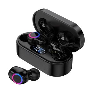 Wireless Bluetooth-compatible Earphones Noise Canceling Hd Call Portable Mini Headset with Microphone Black  |   Bluetooth Earphones Bluetooth Earphones Black