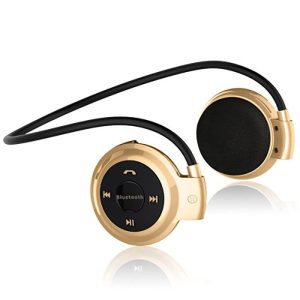 Wireless Bluetooth Headphones FM Radio Sport Music Stereo Earpics Micro SD Card Slot Headset Gold  |   Sports Headphones Earphones & Speakers Gold