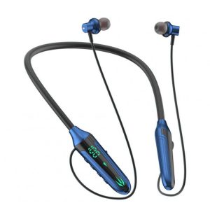 Wireless Bluetooth Headphones Neck-hanging Type Digital Display Headset Low-latency Gaming Earphone brilliant blue  |   Sports Headphones Earphones & Speakers Brilliant blue