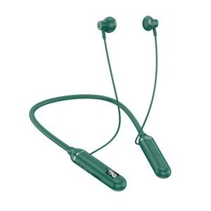 Wireless Bluetooth Headset Led Digital Display Hanging Neck Stereo Noise Cancelling Sports Earphones Bl-021 Green  |   Sports Headphones Earphones & Speakers Green