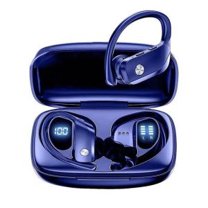 Wireless Earbuds Headphones Charging Case Earphones Clear Calls over Earhooks Headset Blue T16 Round Button  |   Bluetooth Earphones Bluetooth Earphones Blue + T16 round button