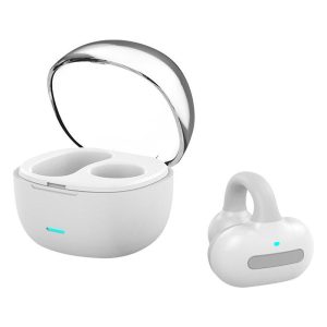 Wireless Earbuds Open Ear Headphones Bone Conduction Earphones Bluetooth 5.3 Clip-on Sport Earbuds off-white  |   Bluetooth Earphones Bluetooth Earphones Bluetooth Earphones