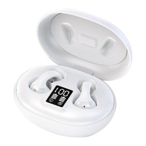 Wireless Earbuds With Power Display Charging Case Earphones Clip On Headphones Noise Canceling Earphones For Working Sports Gaming Leisure Activities White soft rubber version  |   Bluetooth Earphones Bluetooth Earphones Bluetooth Earphones