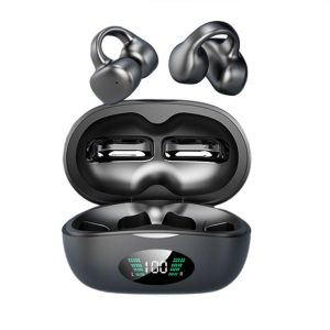 Wireless Earphones Noise Canceling Microphone Headphones With Charging Case Waterproof Open Ear Earbuds Bone Conduction Touch Control Earphones For Smart Phone Computer digital display black  |   Bluetooth Earphones Bluetooth Earphones Bluetooth Earphones