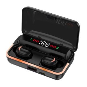 Wireless Headphone Bluetooth 5.1 Button Music  Earbuds With Led Display black  |   Bluetooth Earphones Bluetooth Earphones Black