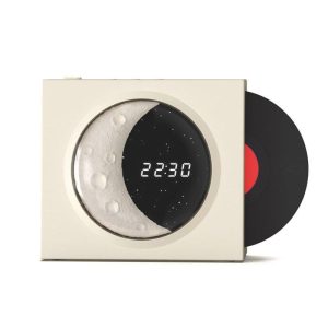 X09 Moon Clock Speaker Hifi Bluetooth Player Vinyl Nostalgia Large Volume Desktop Outdoor Small Audio Moon White  |   Stereo Speakers Earphones & Speakers Moon white