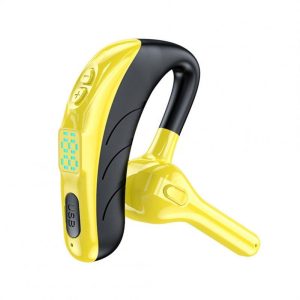 X13 Wireless Handsfree Headset Earpiece With Noise Canceling Mic LED Battery Display For Laptop Trucker Driver yellow  |   Sports Headphones Earphones & Speakers Sports Headphones