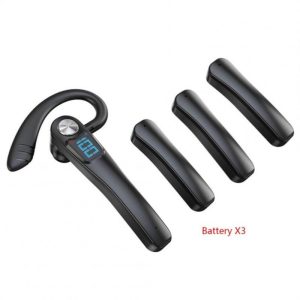 X7 Bluetooth Headset With Replaceable Battery Power Display Voice Control Driving Business Earphone black 3 batteries bagged  |   Sports Headphones Earphones & Speakers Black + 3 batteries, bagged