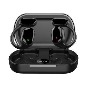 XG33 Clip-On Open Ear Headphones Air Conduction Headphones Wireless Earphones With Built-in Mic Charging Case Earphones For Sport Cycling Running Work black  |   Bluetooth Earphones Bluetooth Earphones Black