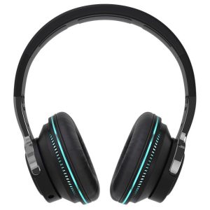 Bluetooth-compatible Headset RGB Bass Stereo Retractable Folding Design Wireless Headset Black  |   Over-ear Headphones Earphones & Speakers Black