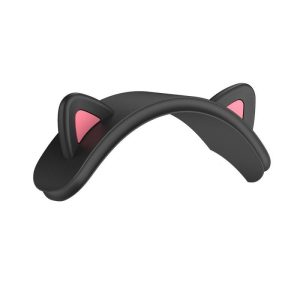 Cute Cat Ears Protector  Covers Wireless Bluetooth Soft Silicone Headphone Protectors Compatible For Airpods Max T5 black  |   Earphones Accessories Earphones & Speakers Earphones Accessories