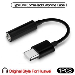 Usb Type C To 3.5mm Headphones  Adapter Earphone Audio Aux Cable For Xiaomi Samsung Huawei black  |   Earphones Accessories Earphones & Speakers Black