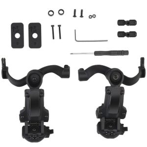 2pcs Headset Rail Adapter 360-degree Rotation Headphone Suspension Bracket Compatible For Ops Core / Team Wendy M-lok black  |   Earphones Accessories Earphones & Speakers Black