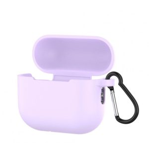 Silicone Cover Case Compatible For Airpods Pro 2 Bluetooth Headset (with Lanyard Carabiner) light purple  |   Earphones Accessories Earphones & Speakers Earphones Accessories