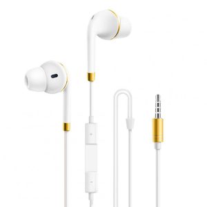 Wire-control Headphones Bass In-ear Sport Music Gaming Headset Earbuds Compatible For Iphone Oppo Xiaomi Vivo Universal White  |   Wired Earphones Earphones & Speakers White