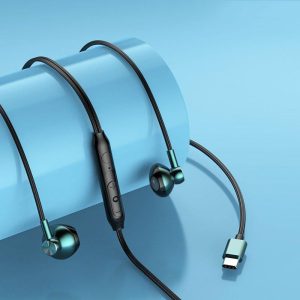 Wire Control Headset Type-c Hifi Sound Universal K Song Stereo Game Earphones With Microphone For Phones Tablets green  |   Wired Earphones Earphones & Speakers Green