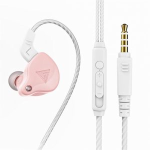 Qkz Ak6-x Sports Headphone In-ear Wire-controlled Headset with Microphone Hifi Bass Music Gaming Earphone Pink  |   Wired Earphones Earphones & Speakers Pink