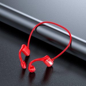 Bluetooth-compatible  Earphones Bone Conduction Headphones Bl09 Ear-mounted Music Wireless Sports Stereo Earplugs Headset Red_Packing box  |   Sports Headphones Earphones & Speakers Red + Packing box