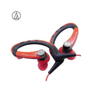 Original Audio Technica ATH-SPORT1iS In-ear Wired Sport Earphone With Wire Control With IPX5 Waterproof For IOS Android Smartphone Red  |   Sports Headphones Earphones & Speakers Red