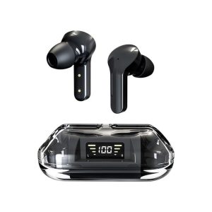 B39 Wireless Earbuds with Built in Mic Transparent Charging Case LED Display Waterproof Headphones Black  |   Bluetooth Earphones Bluetooth Earphones Black